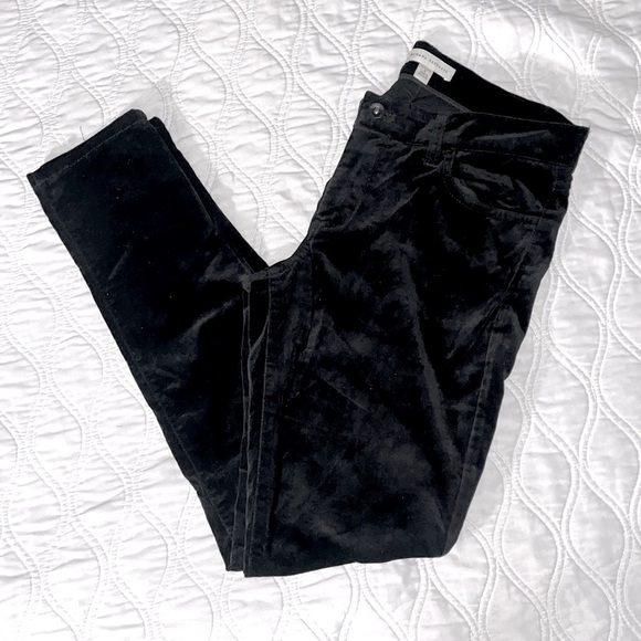 Banana Republic Pants - Banana Republic black velvety stretch pants size 6
